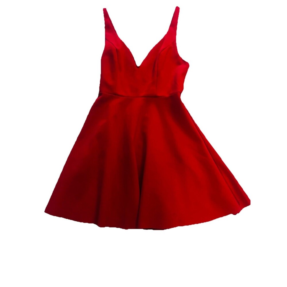 Kimchi Blue Urban Outfitters Mini Skater Dress Heart Zip Small Red